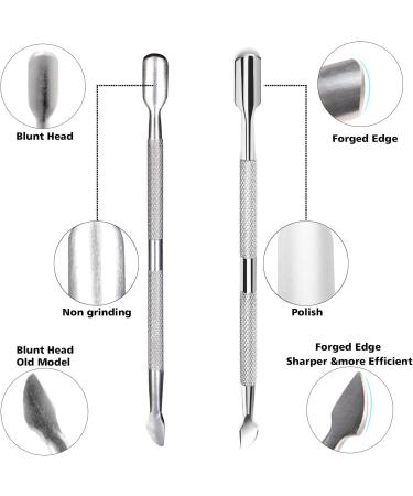 Ejiubas Stainless Steel Cuticle Pusher & Nipper Set for Manicure/Pedicure - Buy Online on GoSupps.com