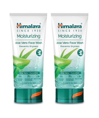 Himalaya Aloe Vera Face Wash Without Soap With cucumber gentle moisturizing Facial Care Wash 150ml 2 PACK