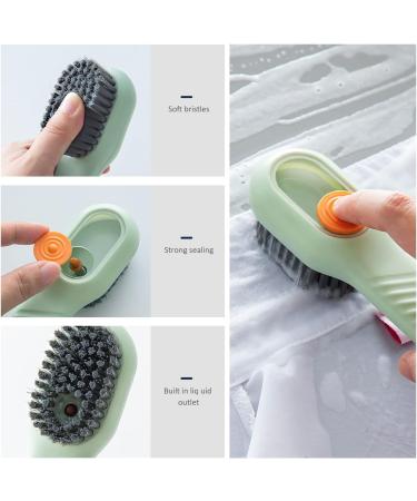 2 PCS Shoes Brush Cleaning Brush with Liquid Box Multifunctional Brush for Cleaning Cleaning Tool for Home Kitchen Bathroom.(White Green) - Buy Online on GoSupps.com