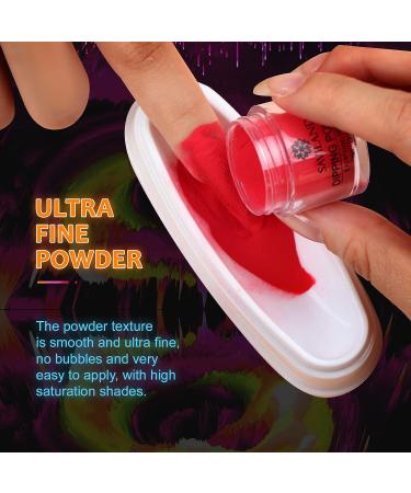 Saviland Glow in the Dark Dip Powder Starter Kit - Neon Fluorescent Effect Nail Art Set - Buy Online on GoSupps.com