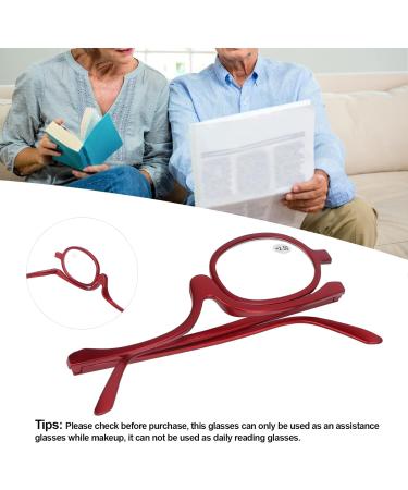 Shop Fashionable Magnifying Makeup Glasses for Women - Rotatable Red Design (+2.50 Magnification) | International Shipping Available - Buy Online on GoSupps.com