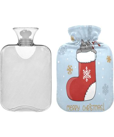 Hot Water Bottle with Soft Fleece Cover - 2 Litre Hot Water Bag for Warmth & Cold Therapy - International Shipping Available - Buy Online on GoSupps.com