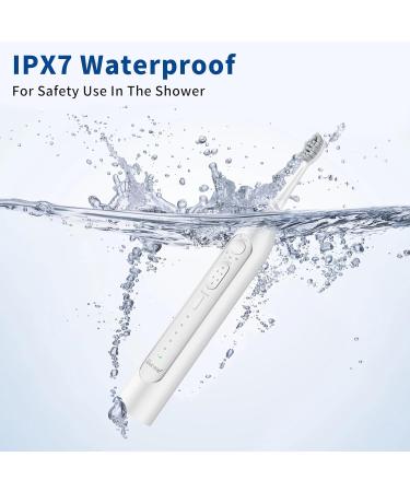 Buy Electric Toothbrush & Water Flosser Combo | Professional Teeth & Gums Care with 4 Replacement Heads Waterproof Pure White - Buy Online on GoSupps.com