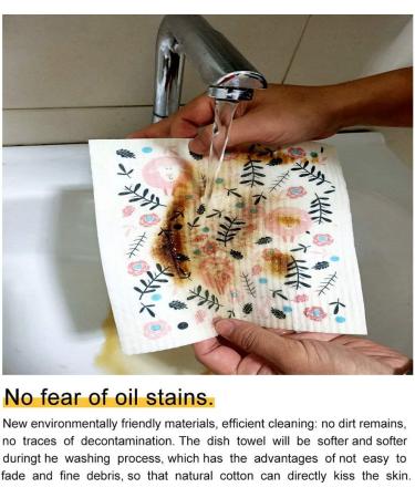 Swedish Dishcloth Kitchen Absorbent Sponge Cloths Fast Dry Dish Towels Set Cleaning Wipes (Sheep) - Buy Online on GoSupps.com