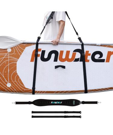 FunWater SUP Carry Strap Harness Adjustable Shoulder Support Strengthen Buckle System for Surfboard, Kayak, Canoe,Longboard, Paddle Board Accessories