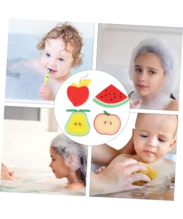 Housoutil 8 Pcs Child Bath Loofah & Exfoliating Sponge Set | Cartoon Fruit Shower Balls for Kids - Soft & Safe Bathing Essentials - Buy Online on GoSupps.com