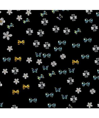 Savita 3D Acrylic Butterfly Flowers for Nails - 60pcs, 12 Sizes - DIY Nail Art Charms for Flat Nails - Colorful Flash - Jewelry Making Accessories - Buy Online on GoSupps.com