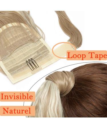 Ponytail Clip-In Braid Extension | Wavy Sandy Blonde & Bleached Hair | 20 (50cm) Realistic Hairpiece - Buy Online on GoSupps.com