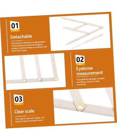 KALLORY 4 Pcs Second Generation Scale Makeup Stencil Makeup Caliper Eyebrow Drawing Tool Tracer Printable 25x5x0.6cmx4pcs Silverx4pcs - Buy Online on GoSupps.com