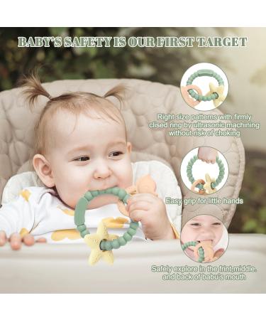 ClDy Ocean Green Bite Ring for Babies | BPA-Free Silicone Teething Toy | Soothing & Stimulating Gums | Ideal for 3 Months+ - Buy Online on GoSupps.com