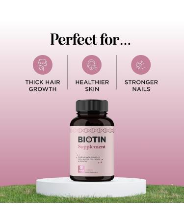 Thicker Hair Growth Vitamins for Women - Extra Strength Biotin & Collagen Supplement for Fuller Hair - 60 Count - Buy Online on GoSupps.com