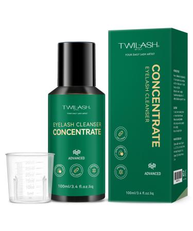Eyelash Cleanser Concentrate 100ml/ 3.42oz - Professional Unscented Foaming Lash Shampoo for Extensions with Salon & Home Care - Makes 20.5oz Eyelash Shampoo