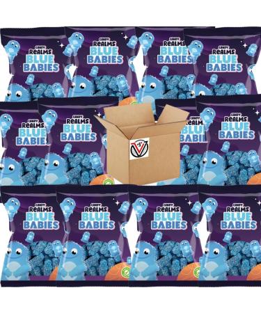 12 x Jelly Blue Babies Bag 190g - Fruit Flavour Sour Jelly Sweets - Buy Online on GoSupps.com