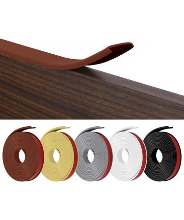 flintronic 3m*18mm U-Shape Flexible Furniture Edge Banding Baby Safty Baby Edge Protector Self Adhesive TPE Wood Edging Tape DIY Furniture Edge Trim for Table Cabinet Furniture Restoration Brown 3m*18mm - Buy Online on GoSupps.com