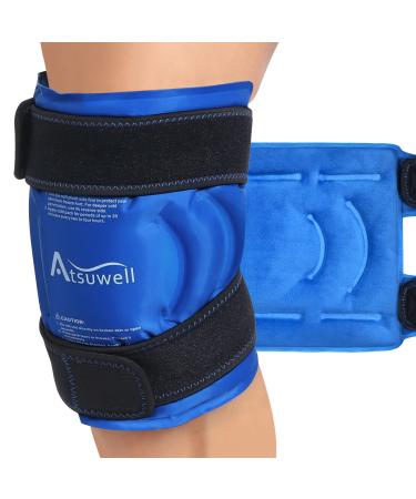 Atsuwell Ice Pack for Knee Pain Relief, Reusable Gel Ice Wraps for Knee Injuries, Swelling, Knee Replacement Surgery, Cold Compress Therapy for Arthritis, Meniscus Tear and ACL 1 1.0