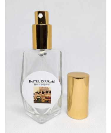 Reflection of B ROUGE 540 Eau De Parfum UNISEX TYPE 1 OZ. FANCY DIAMOND GLASS PUMP SPRAYER ALCOHOL-FREE HYPOALLERGENIC PERFUME OIL_COMPOSITION
