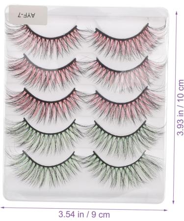 FOMIYES 10 Pairs Colored False Eyelashes Faux Lashes Party Eyelashes Eye Makeup Tools Fake Eyelash False Eye Lashes Makeup Eyelashes Fake Lashes False Lash Set Halloween 5d Imitation - Buy Online on GoSupps.com