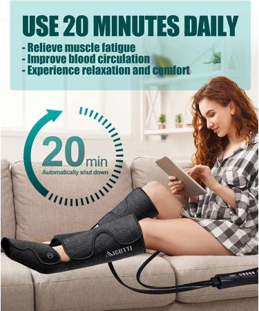 Compression Foot and Leg Massager with Heat - Ideal Gift for Edema and Varicose Veins - Buy Online on GoSupps.com