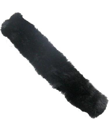 Merauno Neck Saver - Lambskin Horse Neck Protection | Real Fur Halter & Bridle Strap Cover | Black 32x5 cm - Buy Online on GoSupps.com