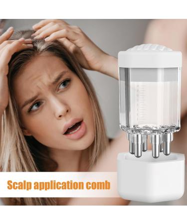 Applicator Bottle Fluid Comb - Portable Root Comb Applicator | Detachable Hair Oil Comb | Hair Scalp Oil Applicator Head Fluid Brush for Hair Care and Growth White - Buy Online on GoSupps.com