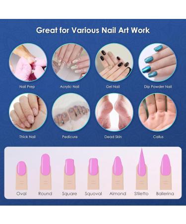 21-Part Nail Cutter Bit Set with Holder - Diamond & Ceramic Nail Files for Manicure Pedicure & Home Salon | Hard Metal Remover Bits - Buy Online on GoSupps.com