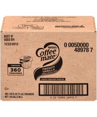 Nestle Coffee mate French Vanilla Liquid Creamer Singles - Box of 360 | Non-Dairy, No Refrigeration Required - Buy Online on GoSupps.com