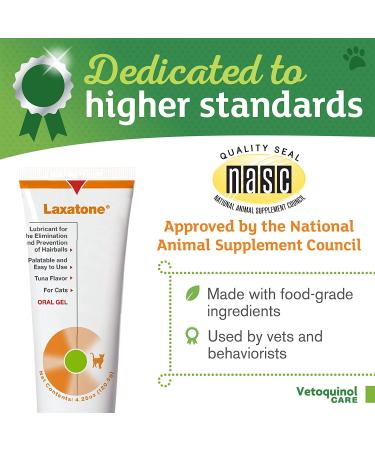 Laxatone Tuna Flavor 4.2 oz Tube - Natural Hairball Relief for Cats - Buy Online on GoSupps.com