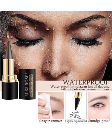 Aaiffey Gel Eyeliner Set - Waterproof Smudge Proof Eye-liner Pencil for Women - Long-Lasting Matte Black/Brown (04 Black + 03 Brown) - Buy Online on GoSupps.com