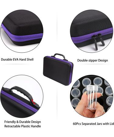 HOHOTIME 60 Slots Diamond Painting Storage Containers - 142pcs DIY Art Craft Kit for Jewelry Beads Organizer - Purple Diamond Art Storage (60 Jars) - Buy Online on GoSupps.com