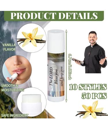 50 Pack Christian Lip Balm Bulk for Women Men Religious Lip Balms Bulk Bible Verse with Scripture Church Party Favors Christian Inspirational Gifts for Staff Employee Coworkers Scenery - Buy Online on GoSupps.com