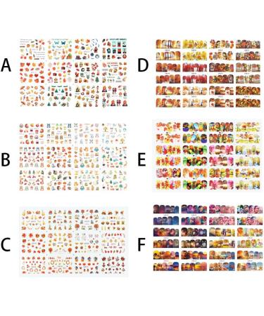dijiusidy Nails Stickers Fashion Maple Leaf Pumpkin Decals Manicure Tools Sliders Decor Adhesive Fruit Elements Decorations 1212 A1201 A1201 1212 - Buy Online on GoSupps.com