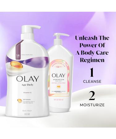 Olay Body Wash for Women Age Defy with Vitamin E 24/7 Moisture Barrier Repair Hydrating & Cleansing Formula for Visibly Healthy Soft Skin Vitamin B3 & Hyaluronic Blend All Skin Types 29 fl oz - Buy Online on GoSupps.com