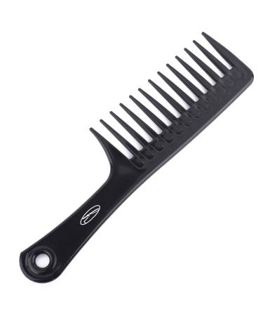 Fine Lines - Jumbo Rake Wide Tooth Comb | Hair Detangling and Shower Comb | Detangles Long Wet or Curly Hair | Thick Plastic Black antistatic comb | Afro Hair Comb