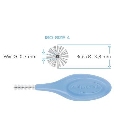 Biobased-Plastic Smart Grip Interdental Brush - Blue ISO Size 4 0.70 mm Wire 24 Brushes per Bag with Protective Caps | Eco-Friendly Dental Care - Buy Online on GoSupps.com