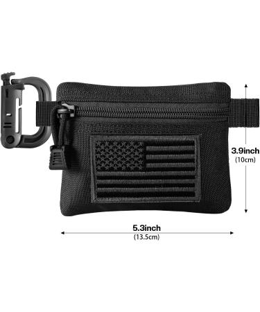 FRTKK Tactical Compact EDC Pouches - 2 Pack Military Molle Utility Organizer Coin Purse Keychain Credit Card Holder Waist Pack Black - Buy Online on GoSupps.com