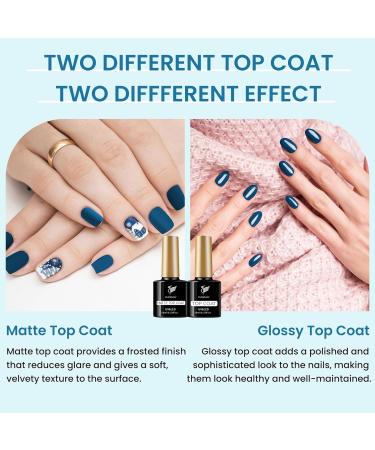 Gel Nail Polish Set with 36W UV/LED Lamp - 17pcs Azure Fantasy Starter Kit for Women | Blue Pink Soak Off Gel Polish Glossy Matte Finish Manicure Tools - Buy Online on GoSupps.com