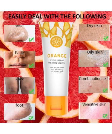 Orange Face Scrub Exfoliator Exfoliating Whitening Gel Orange Peeling Gel Exfoliating Gel Whitening Scrub Exfoliating Gel Soft Your Skin and Remove Dead Skin For Smooth & Radiant (50g) - Buy Online on GoSupps.com