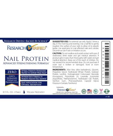Research Verified Nail Protein - Nail Support for Healthy Nails - 3 Month Supply - Made in USA - Buy Online on GoSupps.com