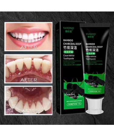 Activated Charcoal Toothpaste for Whiter Teeth | Bamboo Charcoal Whitening Paste - Deep Clean & Fresh Breath (2 PCs) - Buy Online on GoSupps.com