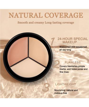 3 in 1 Cream Contour Palette for Dark Circles & Blemishes - Waterpoof & Long-Lasting - Cruelty Free (2 Pack) - Buy Online on GoSupps.com