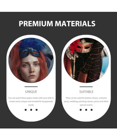Buy Kichvoe DIY Mardi Gras Masks - Paintable Half-Face Masquerade Masks for Cosplay & Dance Parties - International Shipping Available - Buy Online on GoSupps.com