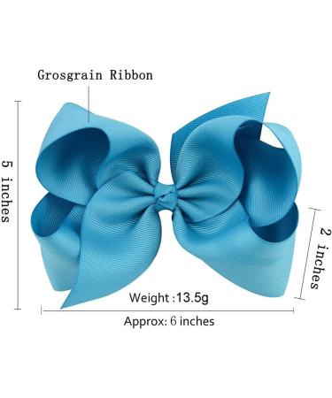 20PCS 6 Inches Large Hair Bows Alligator Clips Grosgrain Ribbon Hair Barrettes for Kids Toddlers Teens - Buy Online on GoSupps.com