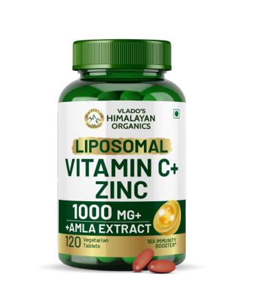 HIMALAYAN ORGANICS Organics Plant Based Vitamin C with Zinc - 120 Veg Capsules