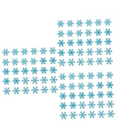 COHEALI 90 Pcs Snowflake Stickers Decals Snowflake Embroidered Patches Sewing Accessories Flash The Fabric