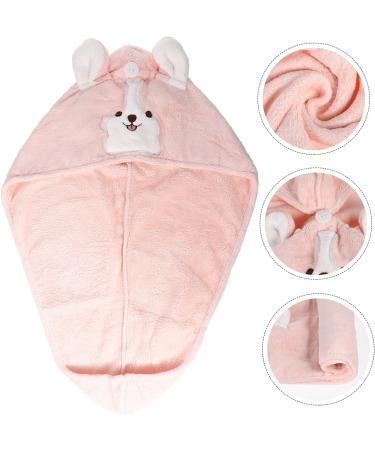 WOONEKY Cartoon Dry Hair Cap Caps Hair Bonnet Towel Bath Hat Adorable Dry Hair Hat Quick Drying Bath Cap Comfortable Drying Hat Coral Fleece Hair Hat Bath Water Absorbent Drying Hat Pink Pink 60x21cm - Buy Online on GoSupps.com