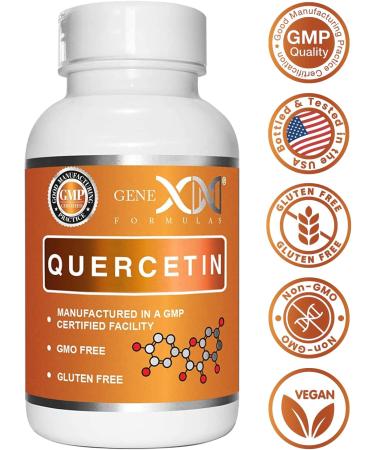 GENEX Quercetin 500mg Supplement 60 Capsules | Anti-Inflammatory & Antioxidant for Immune Support, Cardiovascular Health, Healthy Aging | Non-GMO Flavonoid Supplement - 2 Month Supply - Buy Online on GoSupps.com
