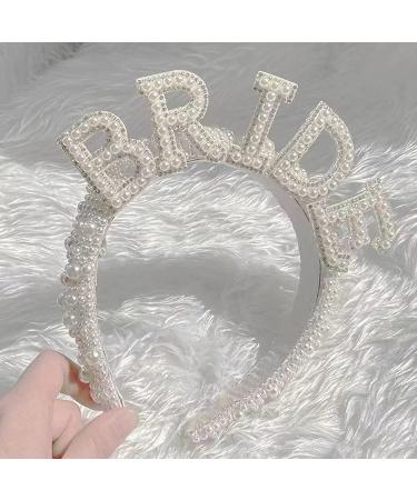 Pearl Bride Headband - Bachelorette Party & Bridal Shower Decorations - Buy Online on GoSupps.com