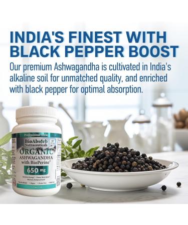 Organic Ashwagandha Supplement 650mg 18-Day Supply 75 Count - Buy Online on GoSupps.com