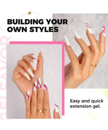 Gelfavor Opal White Poly Nail Gel - Poly Builder Extension for Nail Art Design, Beauty Gift for Women - Buy Online on GoSupps.com