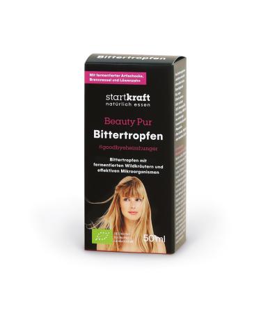 Starting force Beauty PUR 50ML Bitter drops without alcohol - 24 fermented microorganisms tribes - vegan bitter substances drop - without artificial additives gluten -free & lactose -free